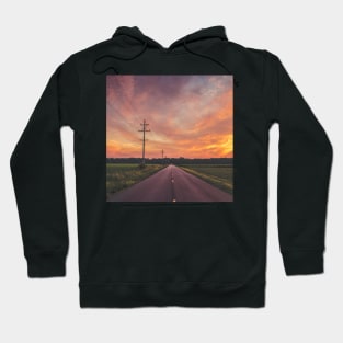 Road During Sunset Hoodie